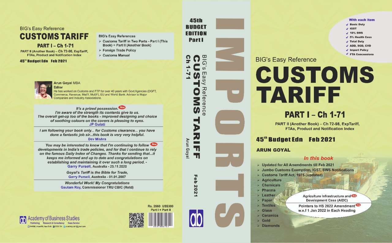 BIG's-Easy-Reference-Customs-Tariff-2021---44th-Budget-Edition-in-2-volumes